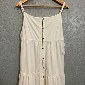 Hurley Solid Tiered Button Down Sundress